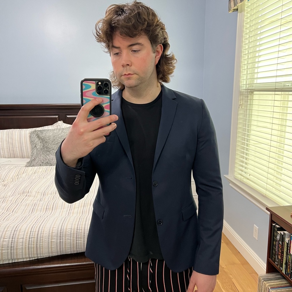 Topman Men’s Size 42 Blue Blazer